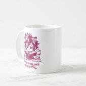 Anime Catboy liest ein Buch & ein lustiges Buchang Kaffeetasse (Vorderseite Links)
