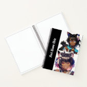 Anime Catgirl 8.5" x 11" Spiral Sketchbook Notizblock (Innenseite)