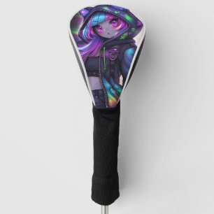 Anime-Catgirl-Nachtglühen Golf Headcover