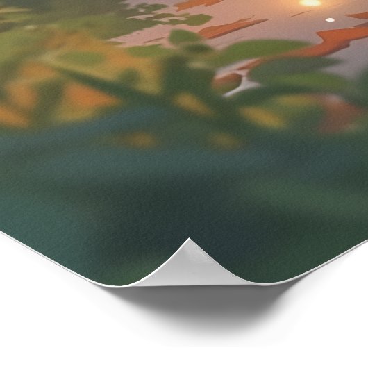 Anime Celestial Fox im Sternenwald Poster (Ecke)