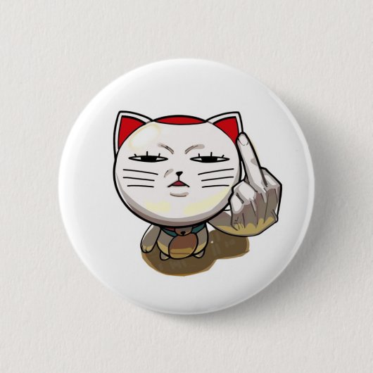 Anime Character Funny Gezeichnet Button (Vorderseite)