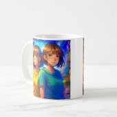 Anime Characters Colorful Art Kaffeetasse (Vorderseite Links)