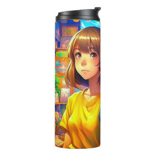 Anime Characters Colorful Art Thermosbecher