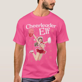 Anime Cheerleader Elf Cheerleader Weihnachten T-Shirt