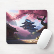 Anime Cherry Blossom & Pagoda Aussicht Landschaft