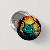 Anime Cheshire Cat Alice im Wunderland Button (Vorne & Hinten)