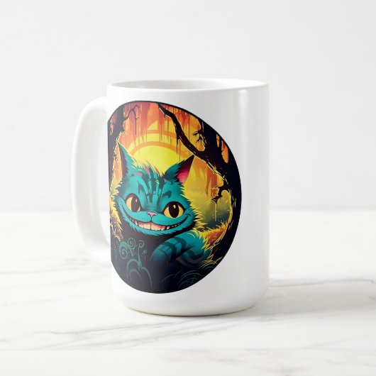 Anime Cheshire Cat Alice im Wunderland Kaffeetasse (Vorderseite Links)