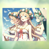 Anime Chor Fensteraufkleber (Blatt 3)