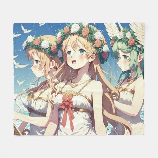 Anime Chor Fleecedecke (Vorderseite (Horizontal))