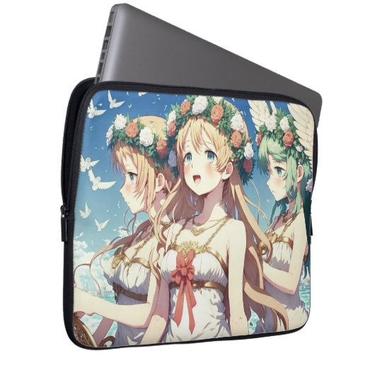 Anime Chor Laptopschutzhülle (Vorne Rechts)