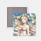 Anime Chor Magnet (Vorderseite/Rückseite)