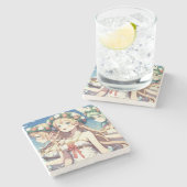 Anime Chor Steinuntersetzer (Seitenansicht)