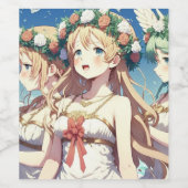 Anime Chor Weinetikett (Einzelnes Label)