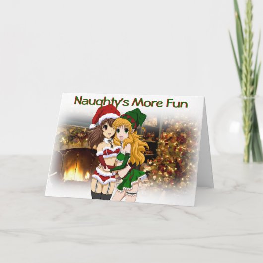 Anime Christmas Card Feiertagskarte (Vorderseite)