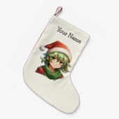 Anime Christmas Elf Kleiner Weihnachtsstrumpf (Vorderansicht (hängend))