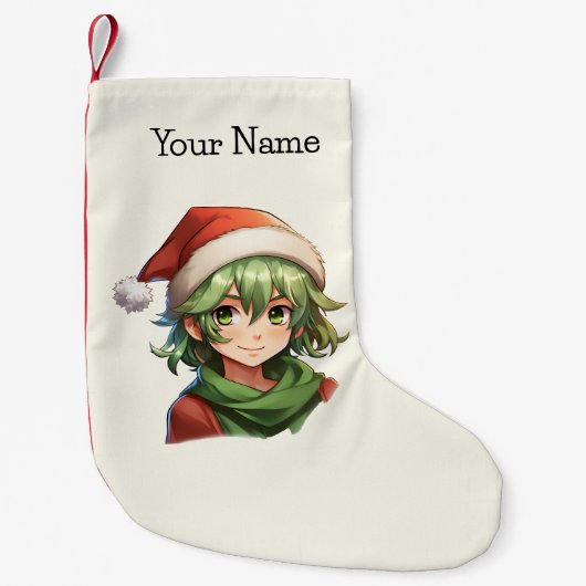 Anime Christmas Elf Kleiner Weihnachtsstrumpf (Vorderseite)