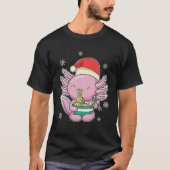 Anime Christmas Kawaii Santa Axolotl T-Shirt (Vorderseite)