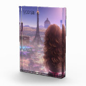 Anime City Girl Day Dream mit Blick auf Skyline Fotoblock (Rechts)