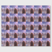 Anime City Girl Day Dream mit Blick auf Skyline Geschenkpapier (Flach)