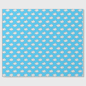 Anime Cloud Pattern Wrapping Paper Geschenkpapier (Flach)