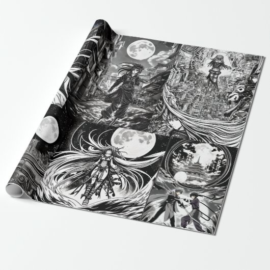 Anime Coloring Book Geschenkpapier (Ungerollt)