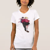 Anime Couple Flirting T-Shirt (Vorderseite)