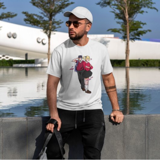 Anime Couple Flirting T-Shirt