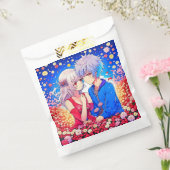 Anime Couple Liebe Blume und Herz Geschenktütchen (Versiegelt)