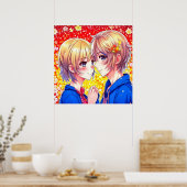 Anime Couple Poster (Küche)