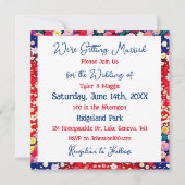 Anime Couple Unique Wedding Einladung (Rückseite)