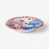 Anime Couple Unique Wedding Pappteller (Gewinkelt)