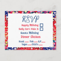 Anime Couple Unique Wedding RSVP