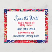 Anime Couple Unique Wedding Save the Date Postkarte (Rückseite)