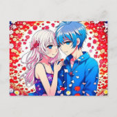 Anime Couple Unique Wedding Save the Date Postkarte (Vorderseite)