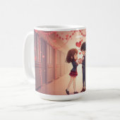 Anime Couple Valentine's Day Mug Kaffeetasse (Vorderseite Links)