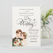 Anime Couple Wedding Einladung (Stehend Vorderseite)