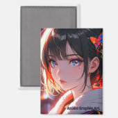 anime cute girl design magnet (Vorderseite/Rückseite)