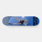 Anime Cyberpunk Black Unicorn Skateboard (Horizontal)