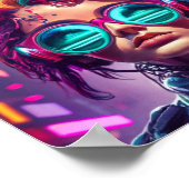 Anime Cyberpunk Girl Poster (Ecke)