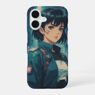 Anime-Cyberpunk-Mädchen iPhone 16 Hülle