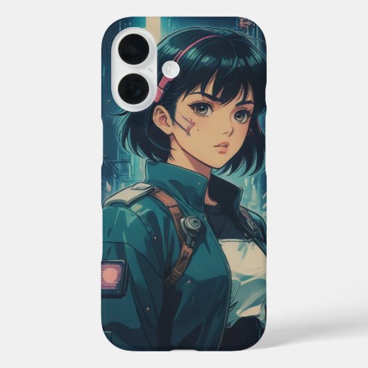 Anime Cyperpunk Girl Case-Mate iPhone Hülle (Rückseite)