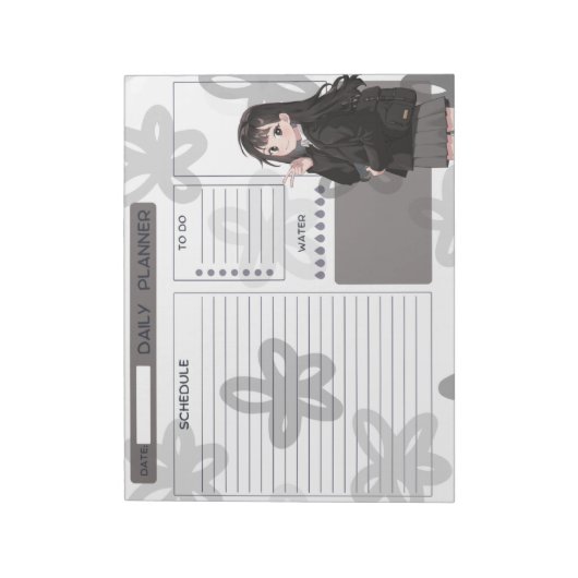 Anime Daily Planner Notizblock (Rotiert)