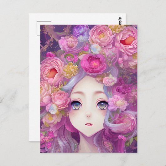 Anime Dappled Sun Fantasy Graphic Postkarte (Vorne/Hinten)