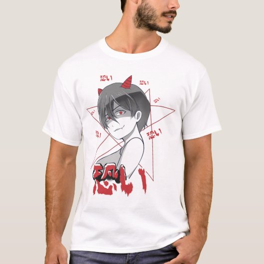 Anime Demon Girl T - Shirt (Vorderseite)