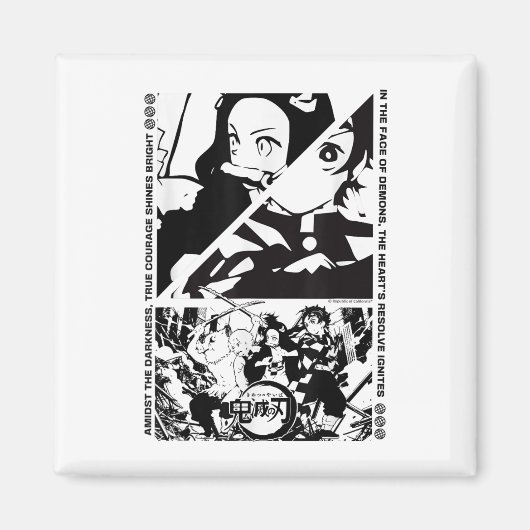 Anime Demon Slayer-Zeichen Dynamische Szene _1 Magnet (Vorne)