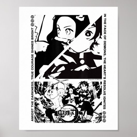 Anime Demon Slayer-Zeichen Dynamische Szene _1 Poster (Vorne)