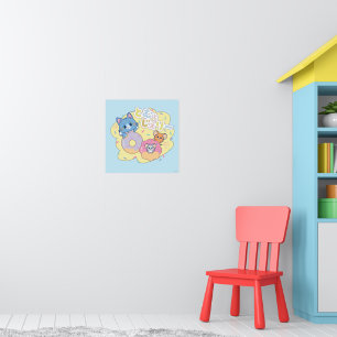 Anime Donut freut sich mit Tom, Jerry und Tuffy Poster