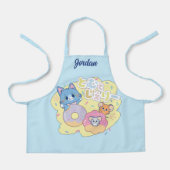 Anime Donut freut sich mit Tom, Jerry und Tuffy Schürze (Vorderseite)