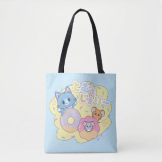Anime Donut freut sich mit Tom, Jerry und Tuffy Tasche