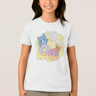 Anime Donut freut sich mit Tom, Jerry und Tuffy Tri-Blend Shirt